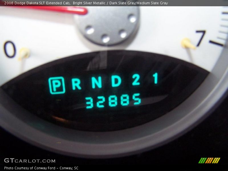 Bright Silver Metallic / Dark Slate Gray/Medium Slate Gray 2008 Dodge Dakota SLT Extended Cab