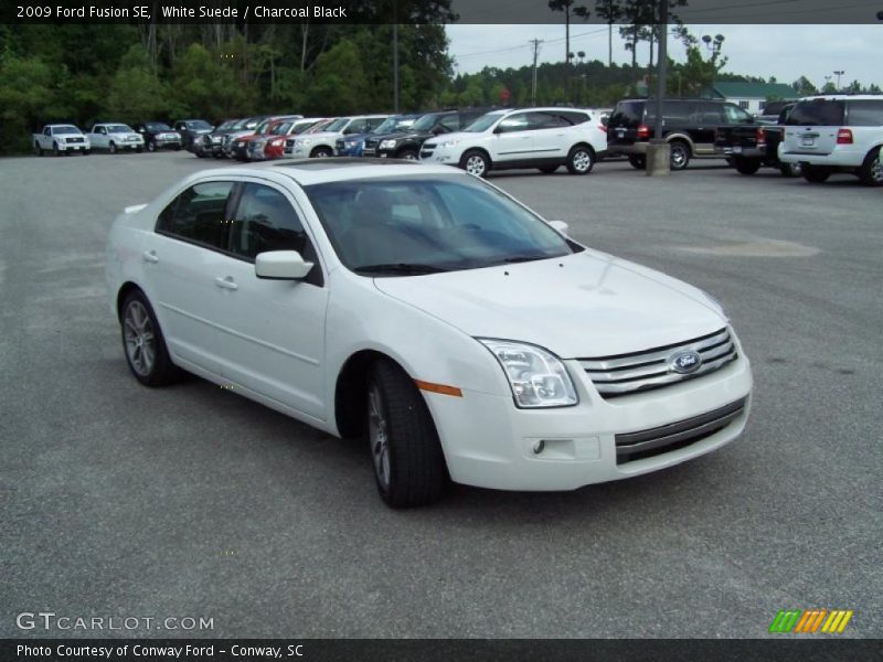 White Suede / Charcoal Black 2009 Ford Fusion SE