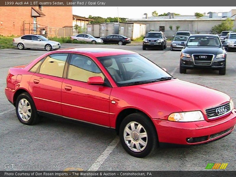 Laser Red / Opal Gray 1999 Audi A4 1.8T quattro Sedan