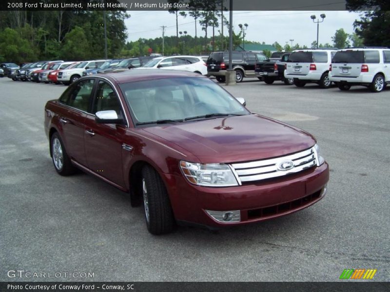 Merlot Metallic / Medium Light Stone 2008 Ford Taurus Limited