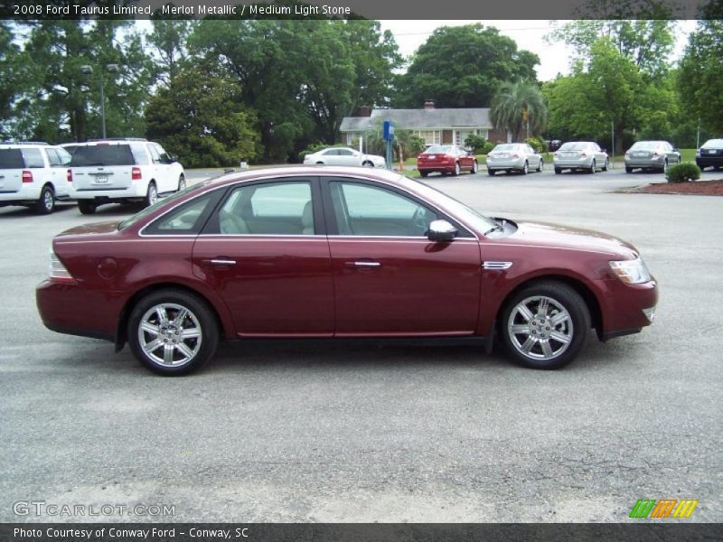 Merlot Metallic / Medium Light Stone 2008 Ford Taurus Limited