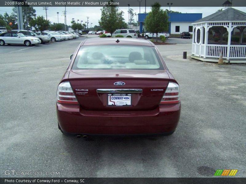 Merlot Metallic / Medium Light Stone 2008 Ford Taurus Limited
