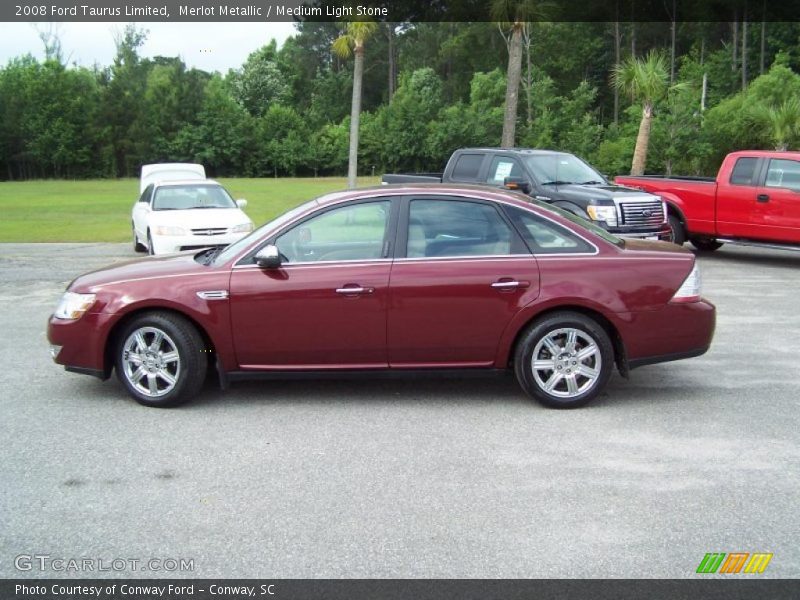 Merlot Metallic / Medium Light Stone 2008 Ford Taurus Limited
