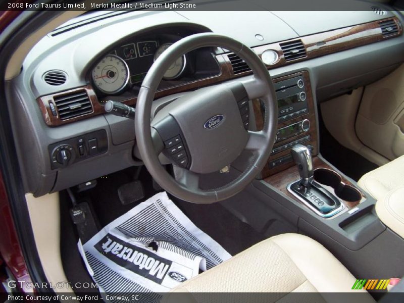Merlot Metallic / Medium Light Stone 2008 Ford Taurus Limited