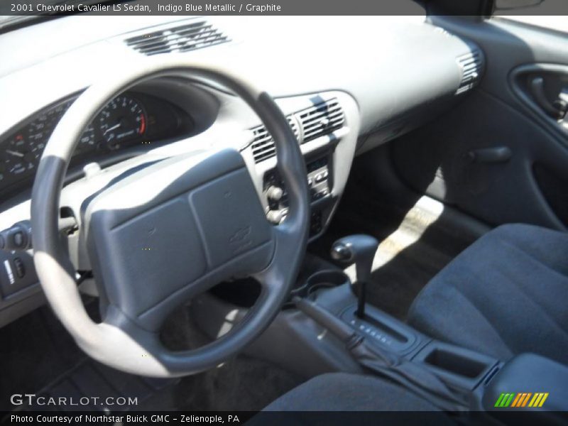 Indigo Blue Metallic / Graphite 2001 Chevrolet Cavalier LS Sedan
