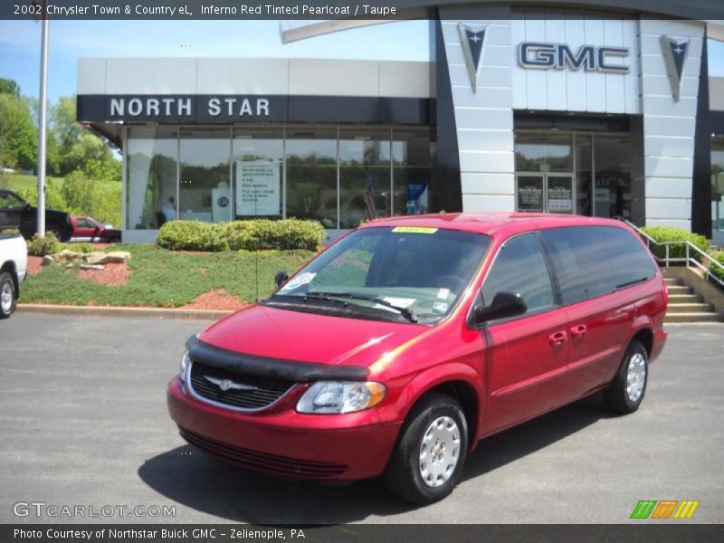 Inferno Red Tinted Pearlcoat / Taupe 2002 Chrysler Town & Country eL
