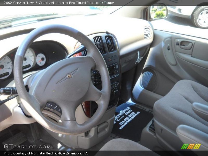 Inferno Red Tinted Pearlcoat / Taupe 2002 Chrysler Town & Country eL