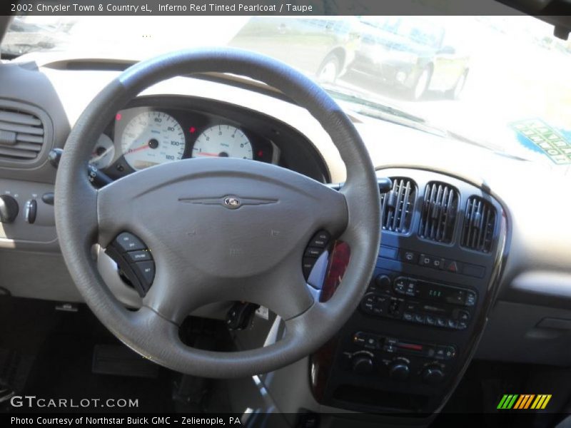 Inferno Red Tinted Pearlcoat / Taupe 2002 Chrysler Town & Country eL