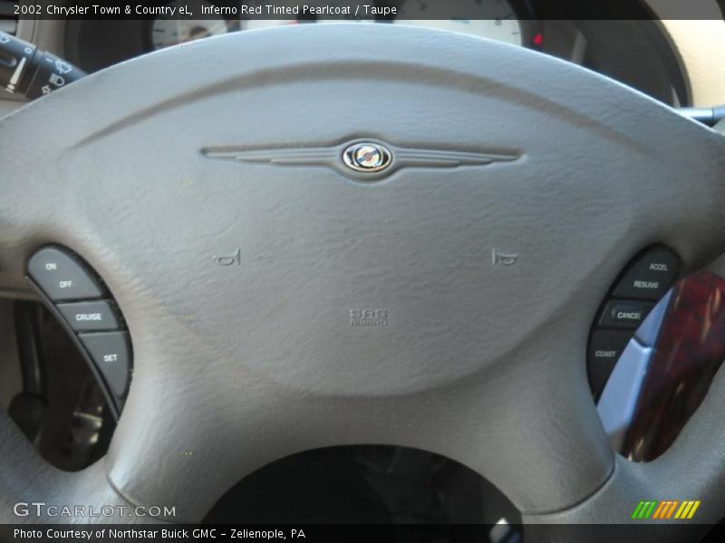 Inferno Red Tinted Pearlcoat / Taupe 2002 Chrysler Town & Country eL
