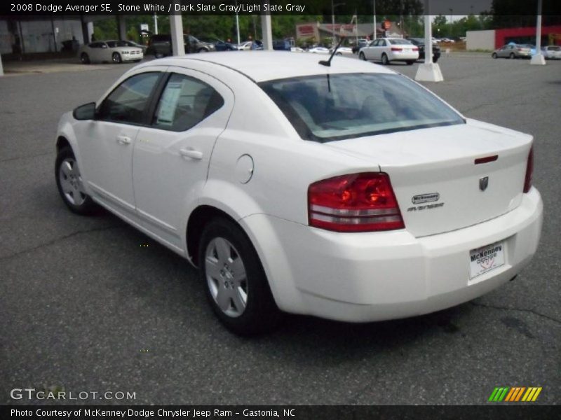 Stone White / Dark Slate Gray/Light Slate Gray 2008 Dodge Avenger SE