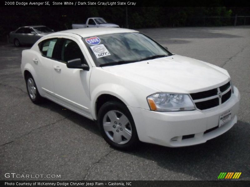 Stone White / Dark Slate Gray/Light Slate Gray 2008 Dodge Avenger SE
