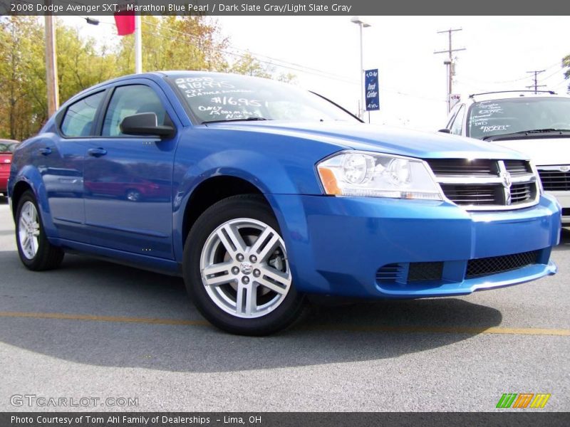 Marathon Blue Pearl / Dark Slate Gray/Light Slate Gray 2008 Dodge Avenger SXT
