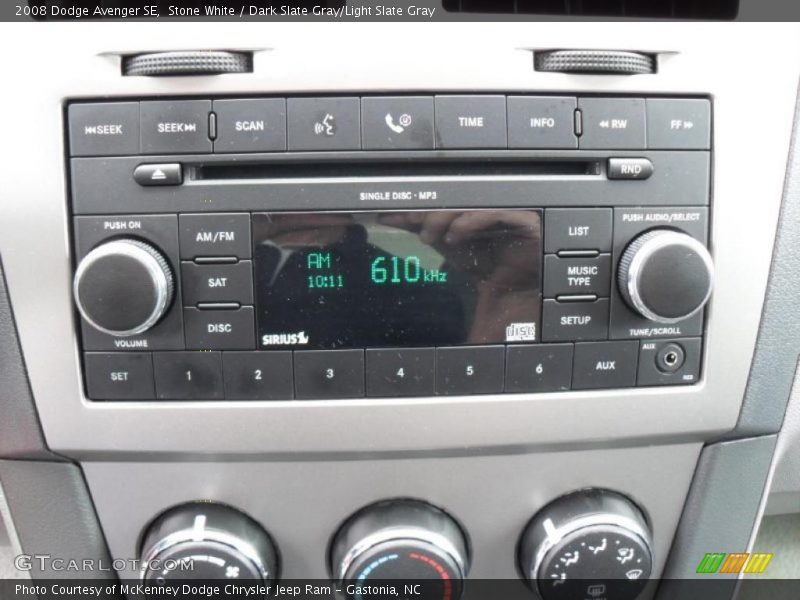 Stone White / Dark Slate Gray/Light Slate Gray 2008 Dodge Avenger SE