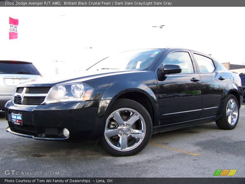 Brilliant Black Crystal Pearl / Dark Slate Gray/Light Slate Gray 2008 Dodge Avenger R/T AWD