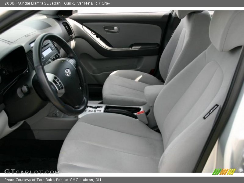 QuickSilver Metallic / Gray 2008 Hyundai Elantra SE Sedan