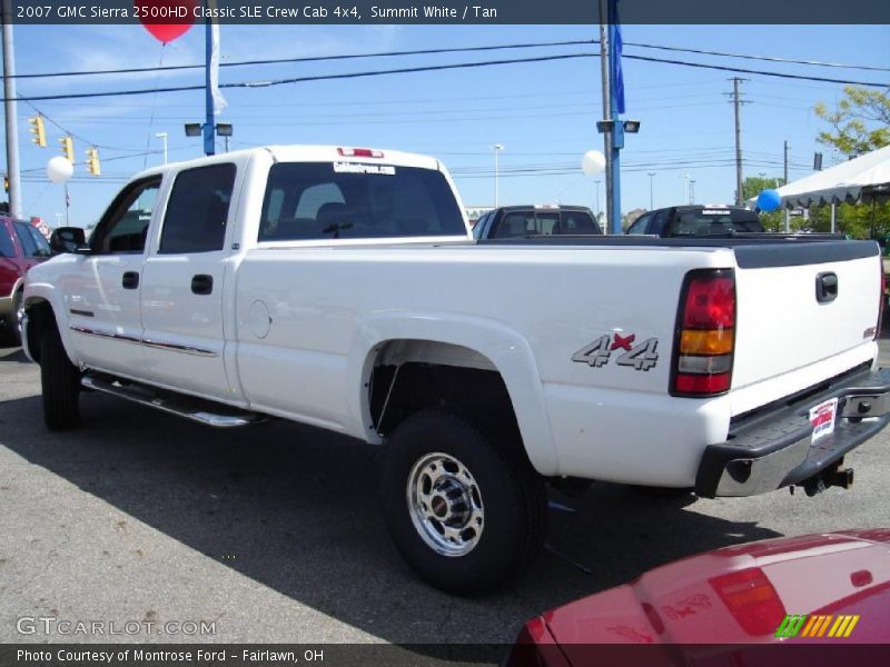 Summit White / Tan 2007 GMC Sierra 2500HD Classic SLE Crew Cab 4x4