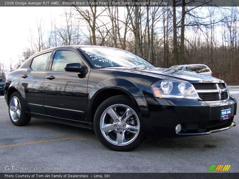 Brilliant Black Crystal Pearl / Dark Slate Gray/Light Slate Gray 2008 Dodge Avenger R/T AWD