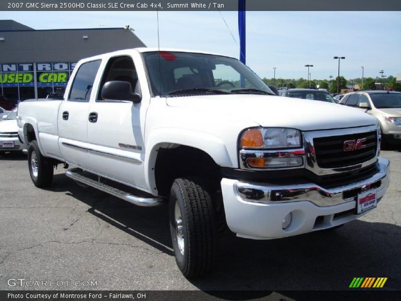 Summit White / Tan 2007 GMC Sierra 2500HD Classic SLE Crew Cab 4x4
