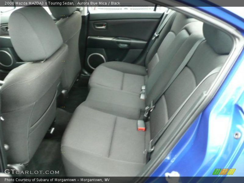 Aurora Blue Mica / Black 2008 Mazda MAZDA3 s Touring Sedan