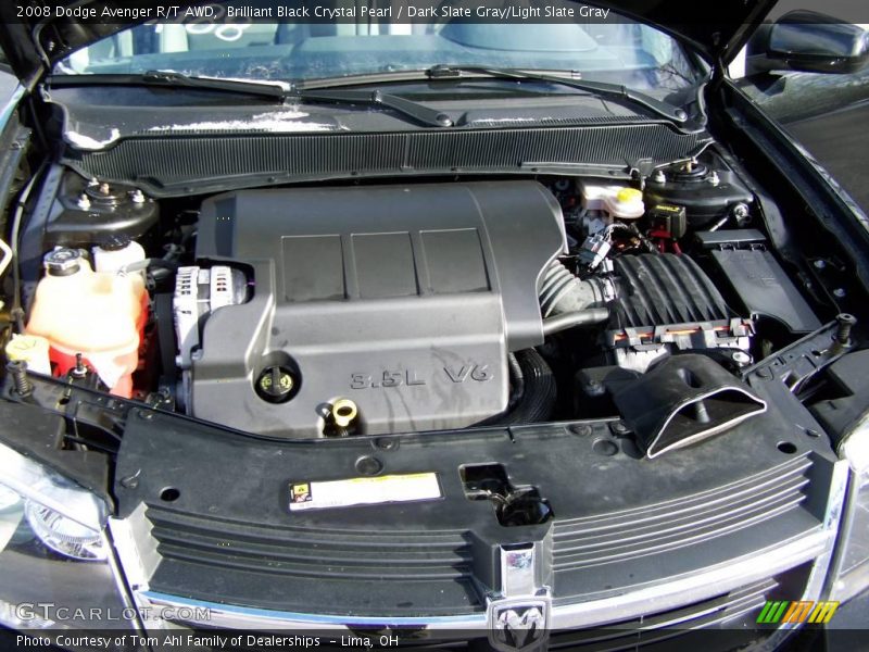 Brilliant Black Crystal Pearl / Dark Slate Gray/Light Slate Gray 2008 Dodge Avenger R/T AWD