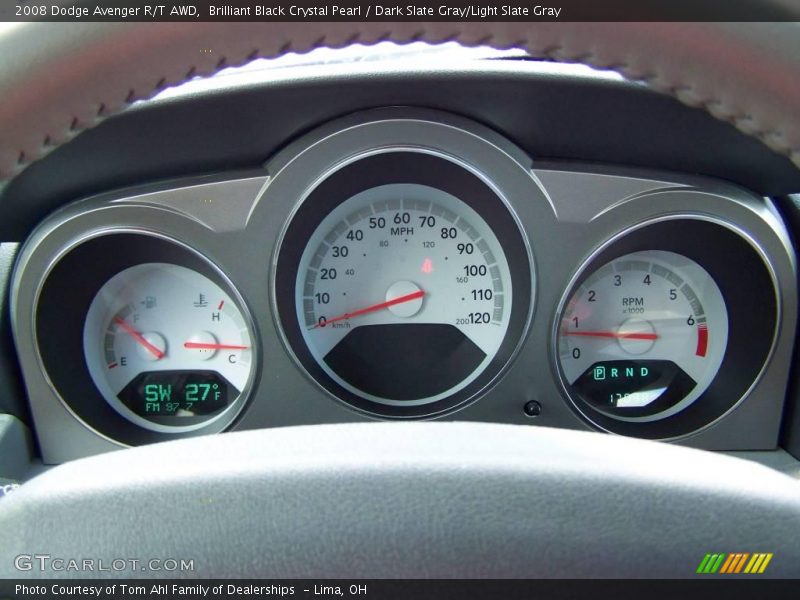 Brilliant Black Crystal Pearl / Dark Slate Gray/Light Slate Gray 2008 Dodge Avenger R/T AWD