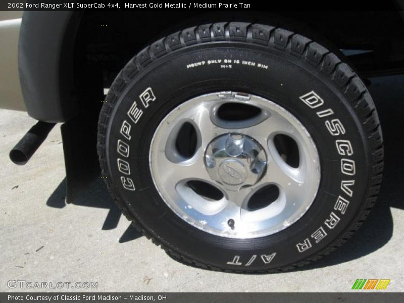 Harvest Gold Metallic / Medium Prairie Tan 2002 Ford Ranger XLT SuperCab 4x4