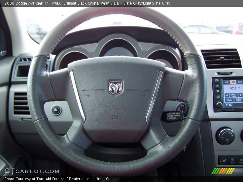 Brilliant Black Crystal Pearl / Dark Slate Gray/Light Slate Gray 2008 Dodge Avenger R/T AWD