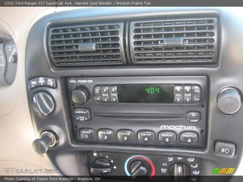Harvest Gold Metallic / Medium Prairie Tan 2002 Ford Ranger XLT SuperCab 4x4