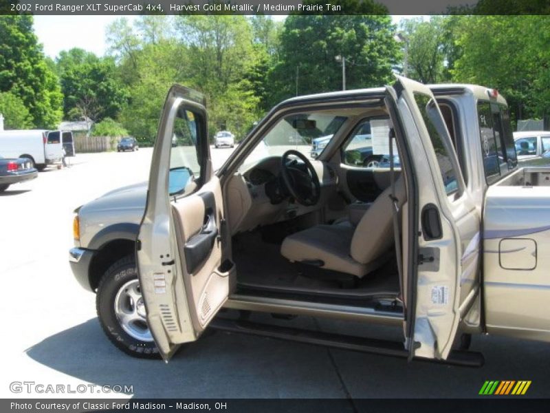 Harvest Gold Metallic / Medium Prairie Tan 2002 Ford Ranger XLT SuperCab 4x4