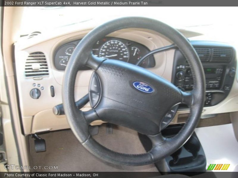 Harvest Gold Metallic / Medium Prairie Tan 2002 Ford Ranger XLT SuperCab 4x4