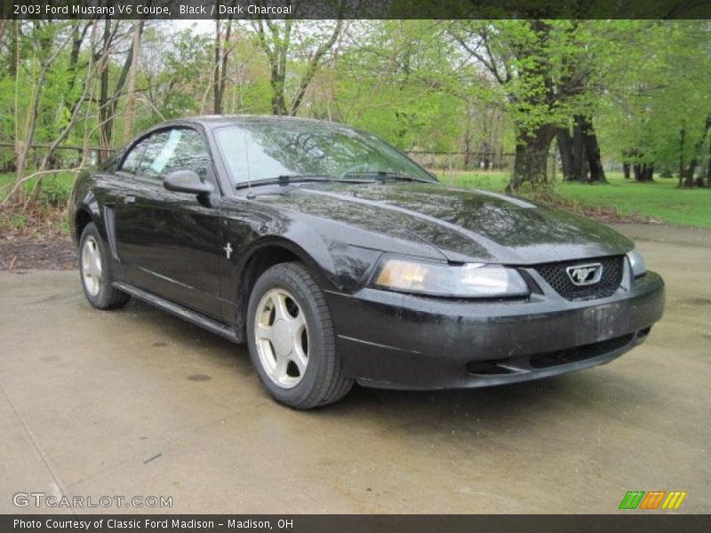 Black / Dark Charcoal 2003 Ford Mustang V6 Coupe