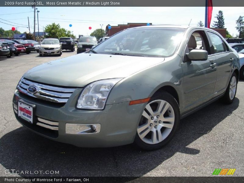 Moss Green Metallic / Medium Light Stone 2009 Ford Fusion SEL