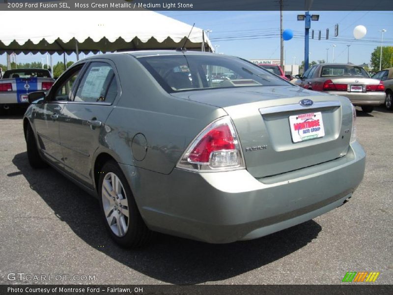 Moss Green Metallic / Medium Light Stone 2009 Ford Fusion SEL