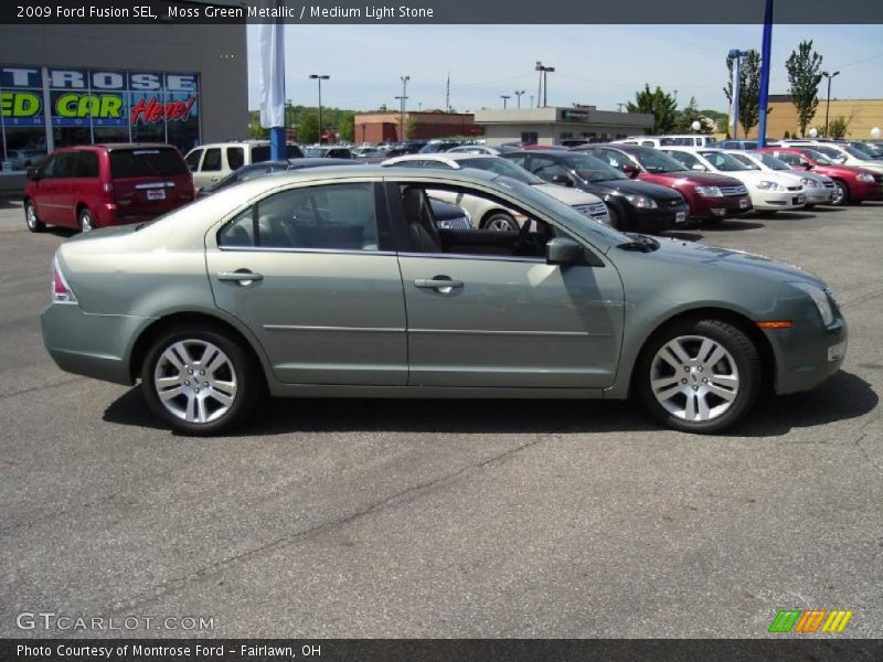 Moss Green Metallic / Medium Light Stone 2009 Ford Fusion SEL