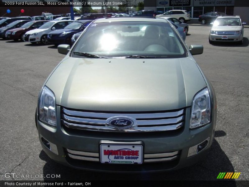 Moss Green Metallic / Medium Light Stone 2009 Ford Fusion SEL