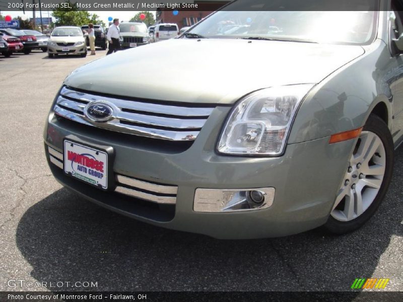 Moss Green Metallic / Medium Light Stone 2009 Ford Fusion SEL