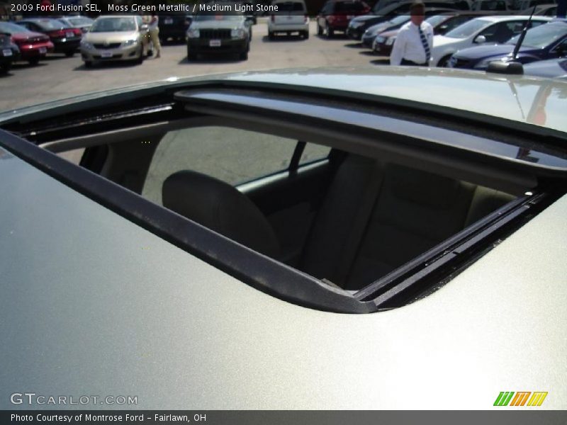 Moss Green Metallic / Medium Light Stone 2009 Ford Fusion SEL