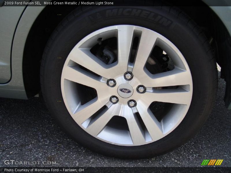 Moss Green Metallic / Medium Light Stone 2009 Ford Fusion SEL