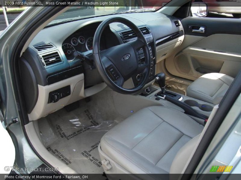 Moss Green Metallic / Medium Light Stone 2009 Ford Fusion SEL