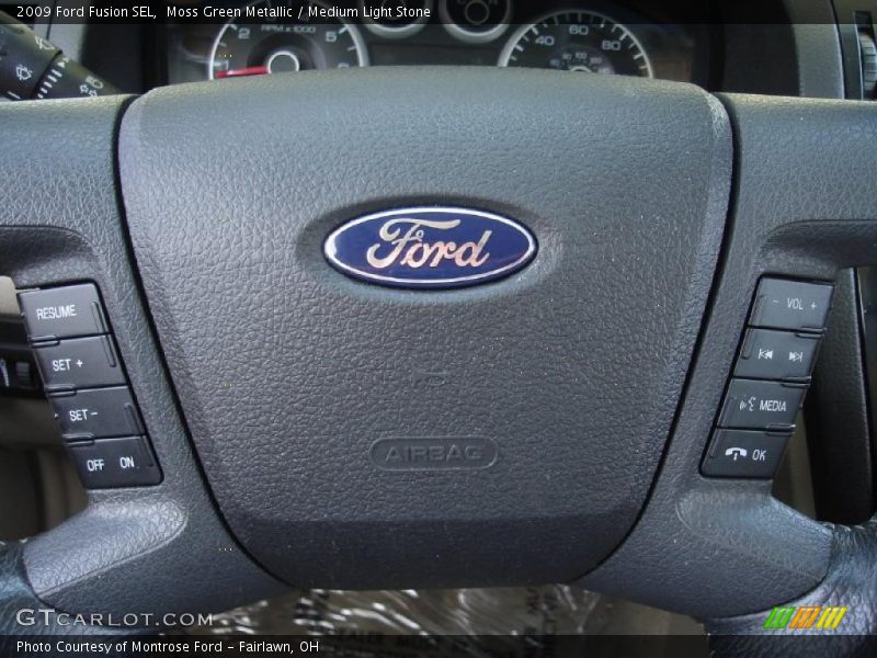 Moss Green Metallic / Medium Light Stone 2009 Ford Fusion SEL