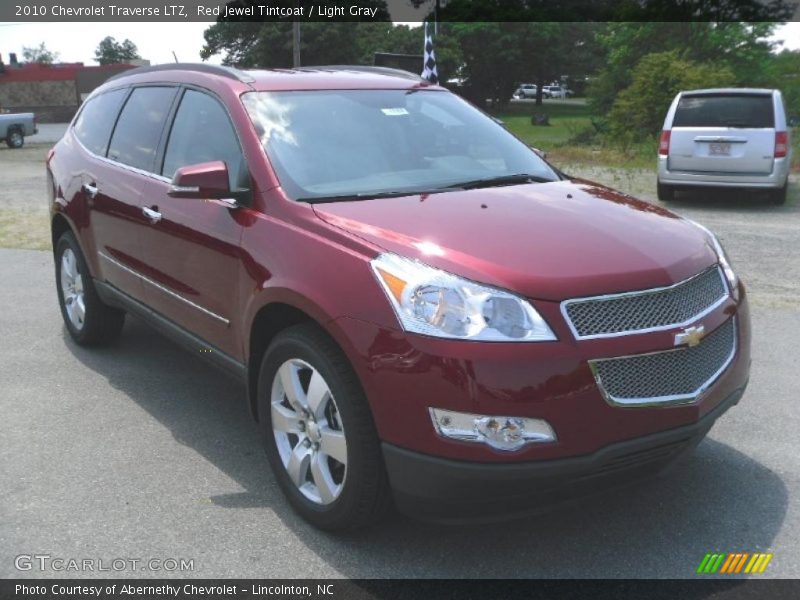 Red Jewel Tintcoat / Light Gray 2010 Chevrolet Traverse LTZ