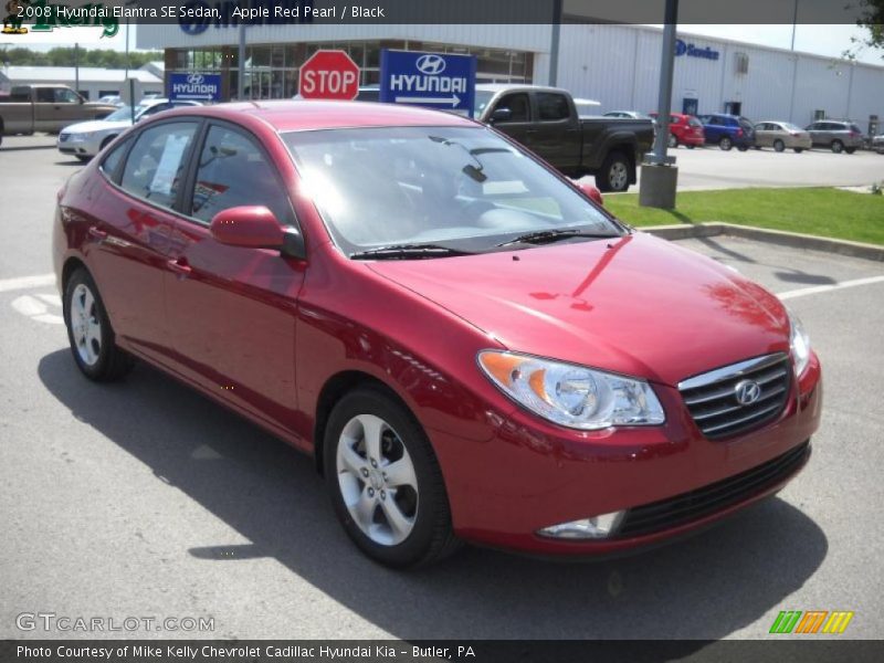 Apple Red Pearl / Black 2008 Hyundai Elantra SE Sedan