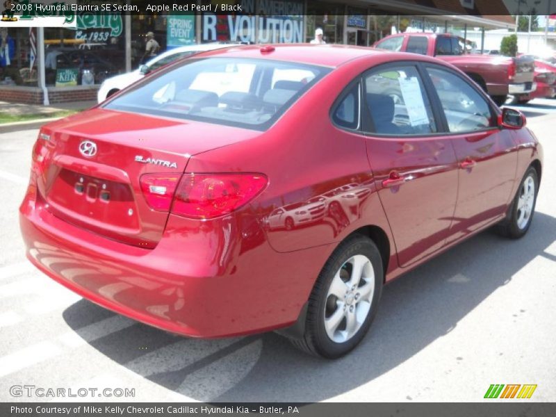 Apple Red Pearl / Black 2008 Hyundai Elantra SE Sedan
