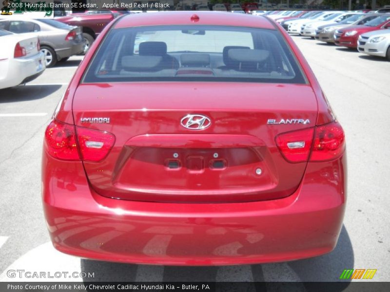 Apple Red Pearl / Black 2008 Hyundai Elantra SE Sedan
