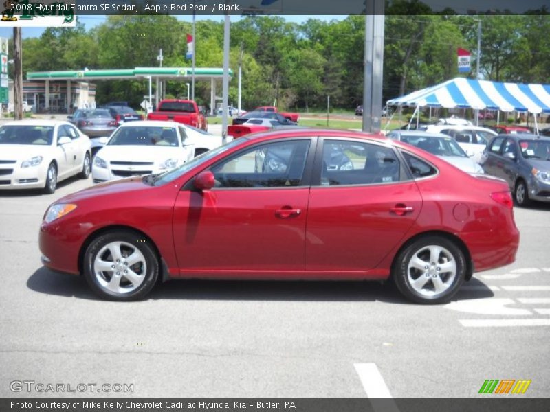 Apple Red Pearl / Black 2008 Hyundai Elantra SE Sedan