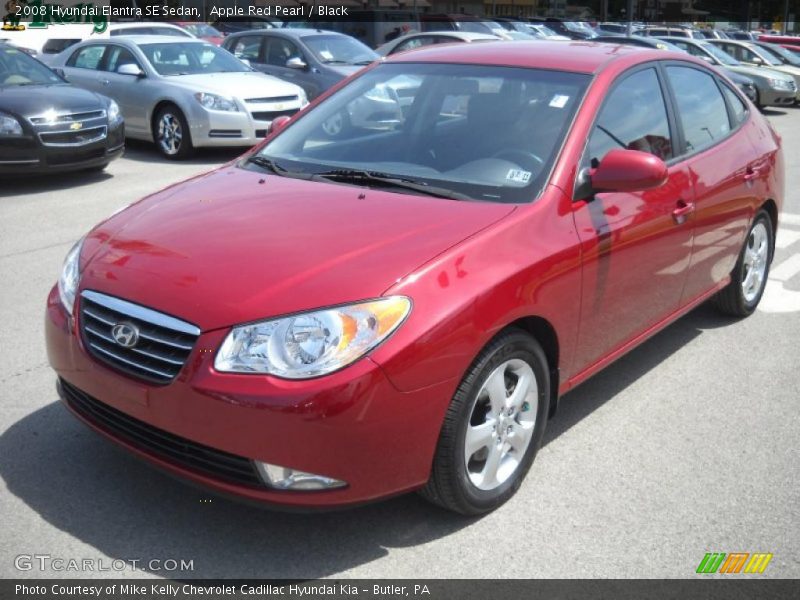 Apple Red Pearl / Black 2008 Hyundai Elantra SE Sedan