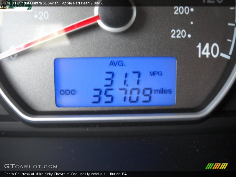 Apple Red Pearl / Black 2008 Hyundai Elantra SE Sedan