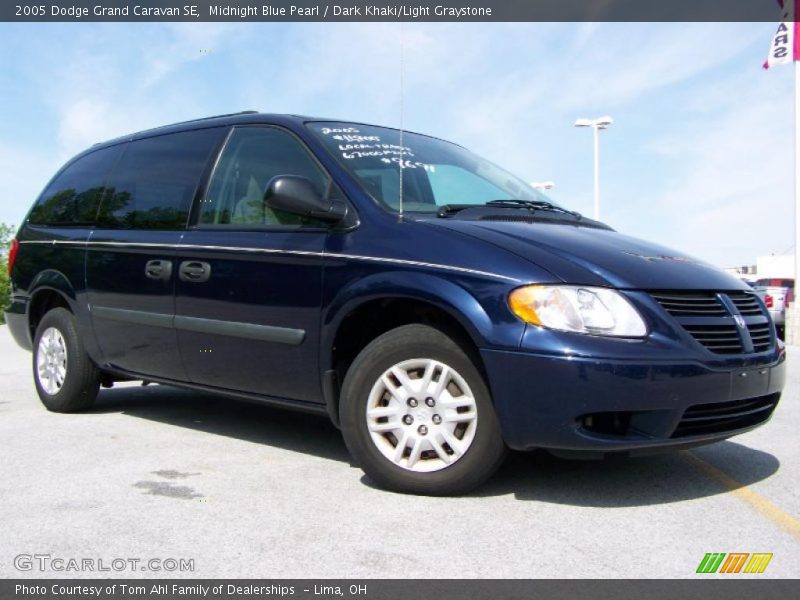 Midnight Blue Pearl / Dark Khaki/Light Graystone 2005 Dodge Grand Caravan SE