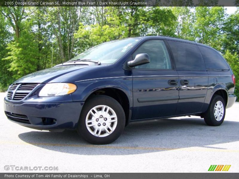 Midnight Blue Pearl / Dark Khaki/Light Graystone 2005 Dodge Grand Caravan SE