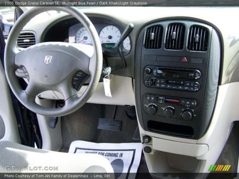 Midnight Blue Pearl / Dark Khaki/Light Graystone 2005 Dodge Grand Caravan SE